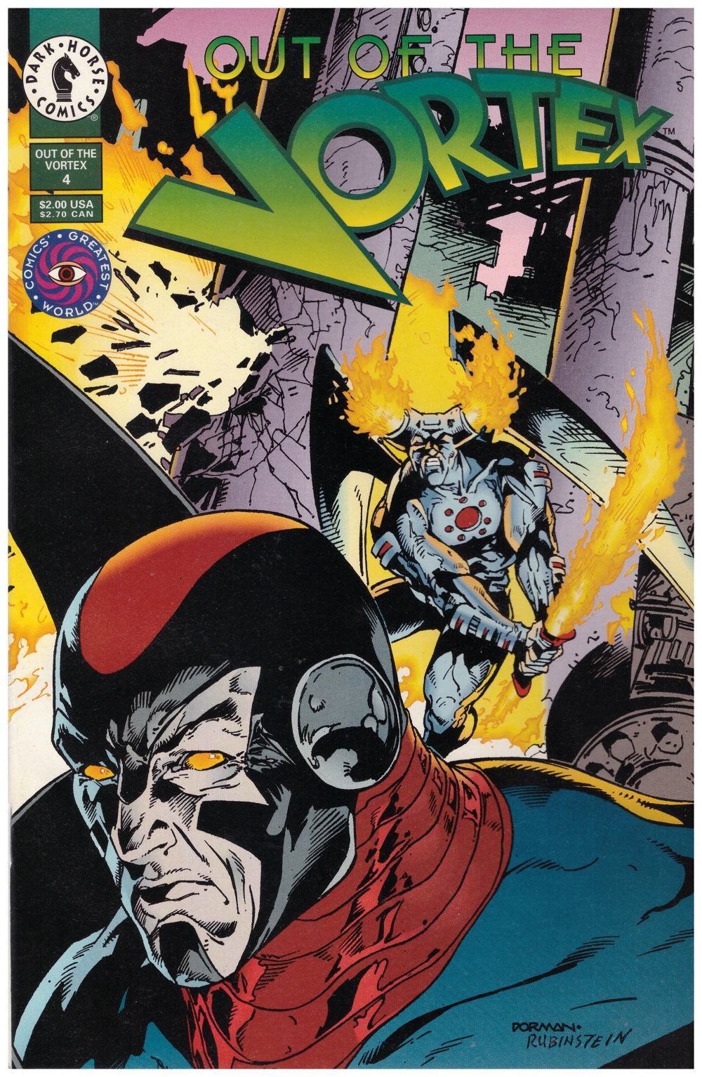Out of the Vortex #4 comic, vintage Dark Horse Comics, 90s sci-fi comic, rare collectible comics