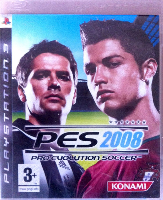 Pro Evolution Soccer 2008 (PES 2008) for Sony PlayStation 3 by Konami, featuring advanced AI and realistic football gameplay.
