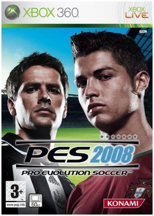 Pro Evolution Soccer 2008 Xbox 360 retro video game from Konami