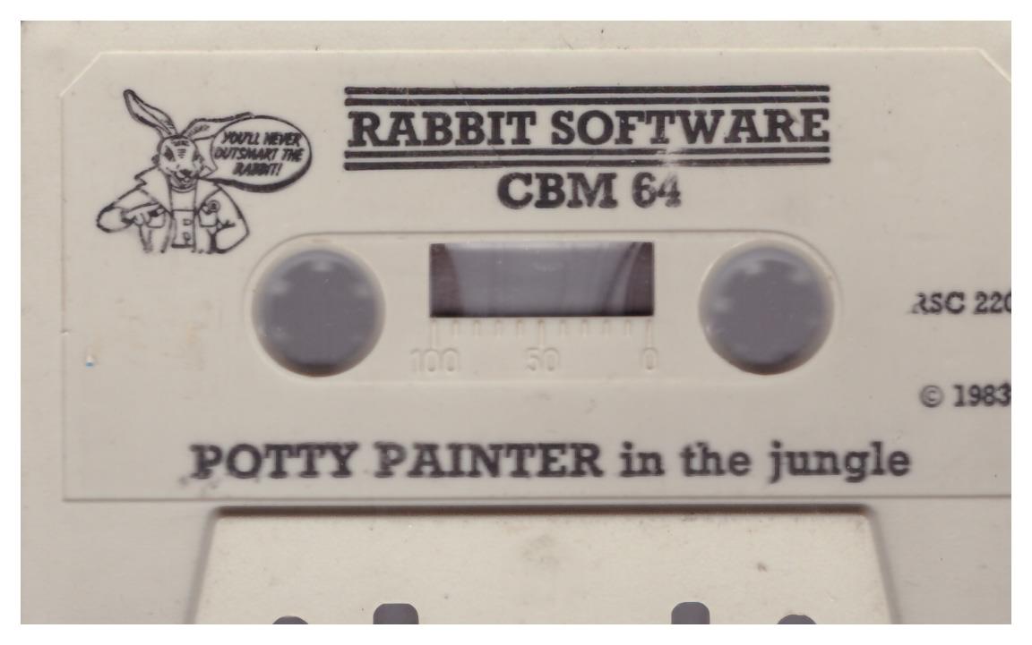 Potty Painter In The Jungle Tape Only for Commodore 64 from Rabbit Software (RSC 220)