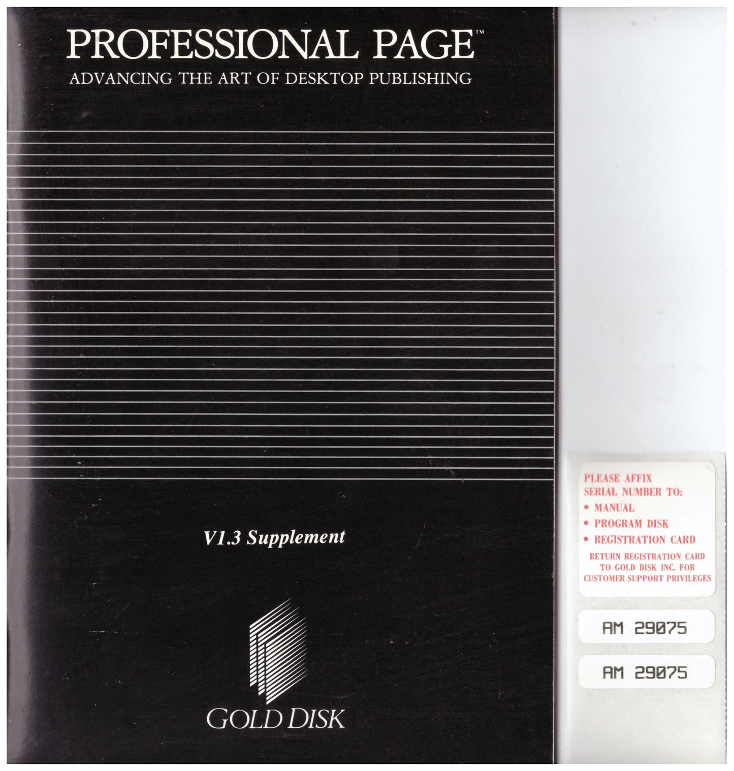 Professional Page V1.3 for Commodore Amiga from Gold Disk