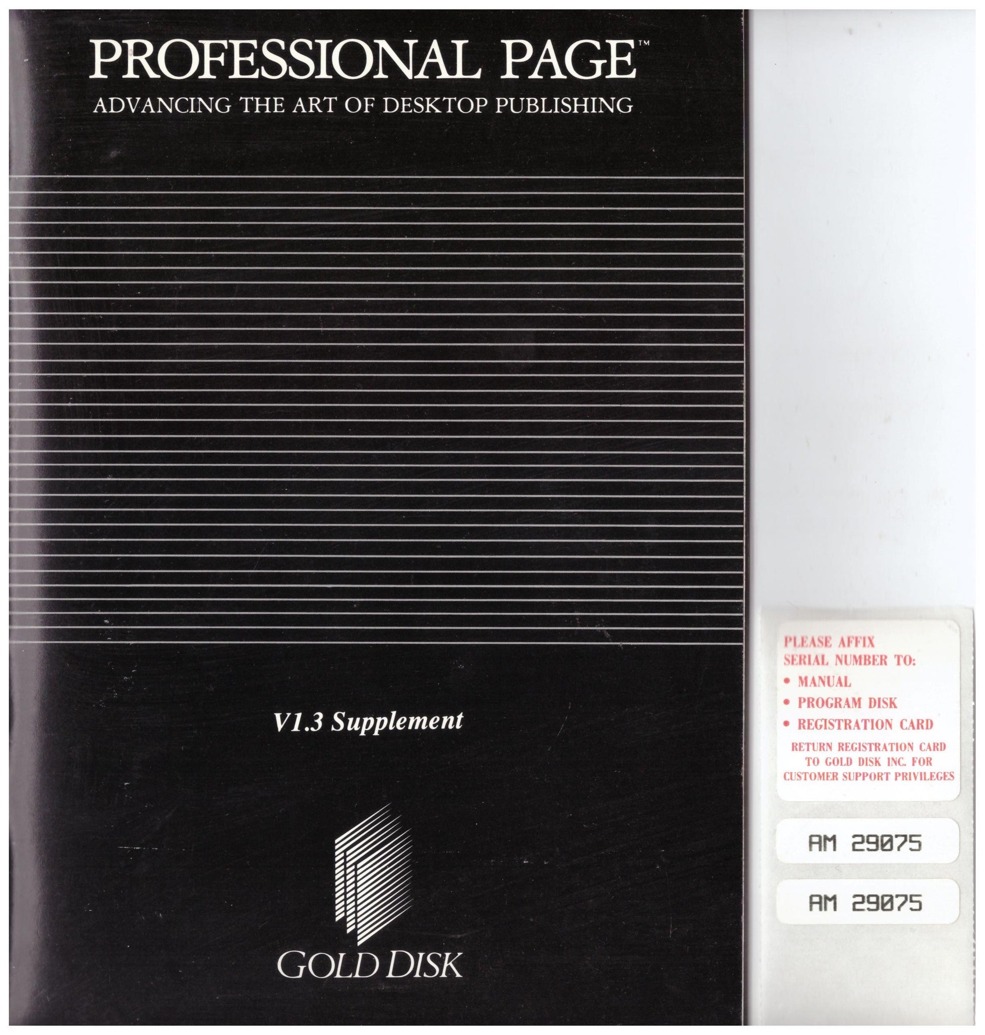 Professional Page V1.3 for Commodore Amiga from Gold Disk