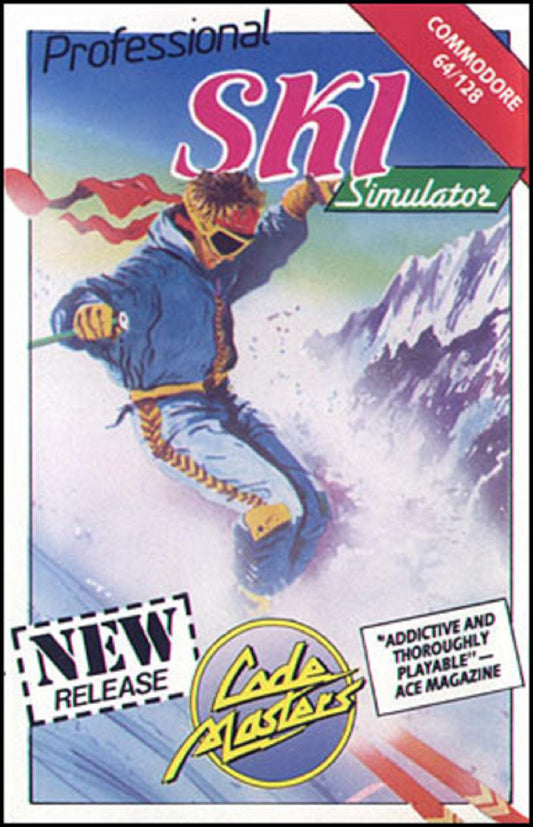 Professional Ski Simulator for Commodore 64 from CodeMasters