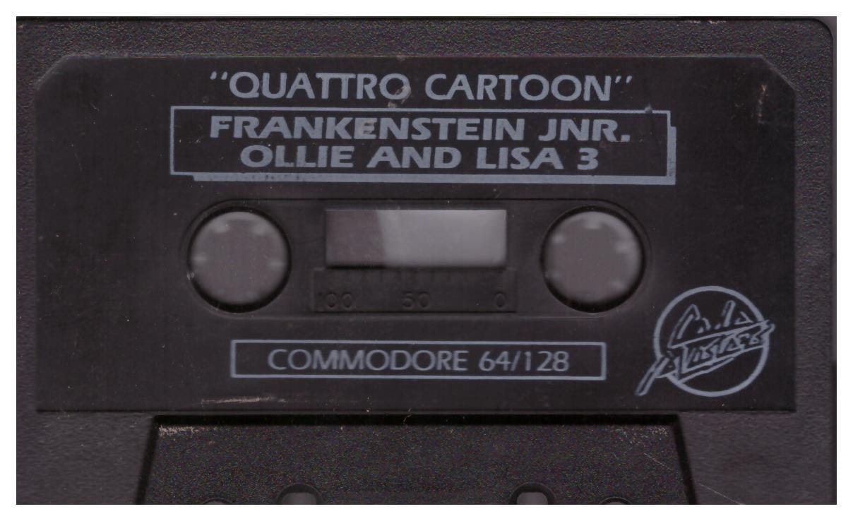 4 Quattro Cartoon Tape Only for Commodore 64 from Codemasters
