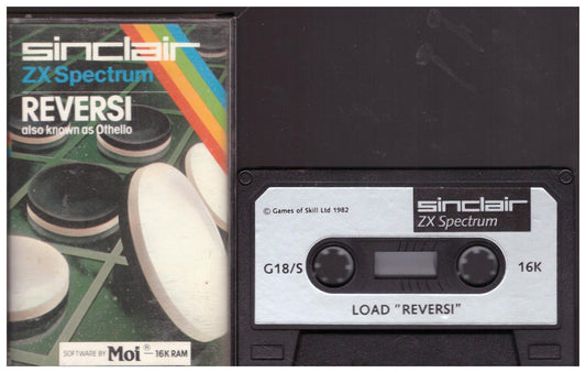 Reversi ZX Spectrum retro video game by Moi/Sinclair