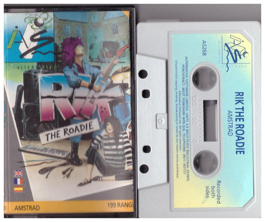 Vintage Rik The Roadie Amstrad CPC Game by Alternative Software AS268 Original Cassette and Case