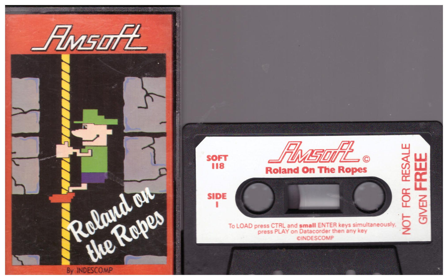 Roland On The Ropes for Amstrad CPC from Amsoft on Tape (SOFT 118)