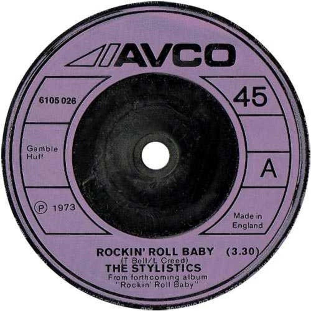 7" 45RPM Rockin' Roll Baby/Make It Last by The Stylistics from Avco