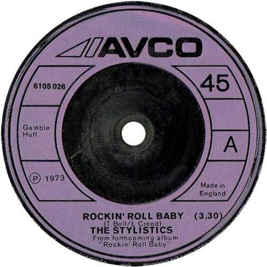7" 45RPM Rockin' Roll Baby/Make It Last by The Stylistics from Avco