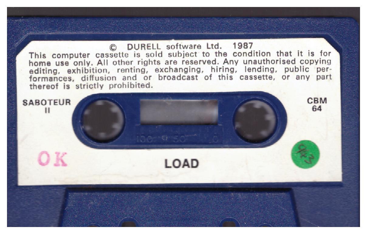 Saboteur II Tape Only for Commodore 64 from Durell