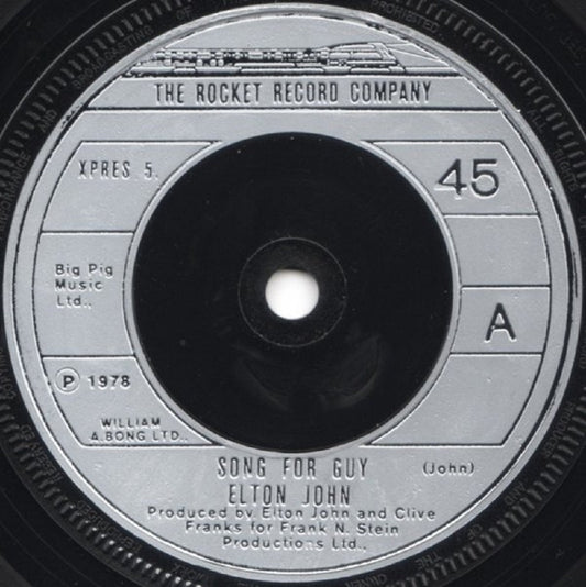 Elton John Song For Guy 7-inch vinyl record