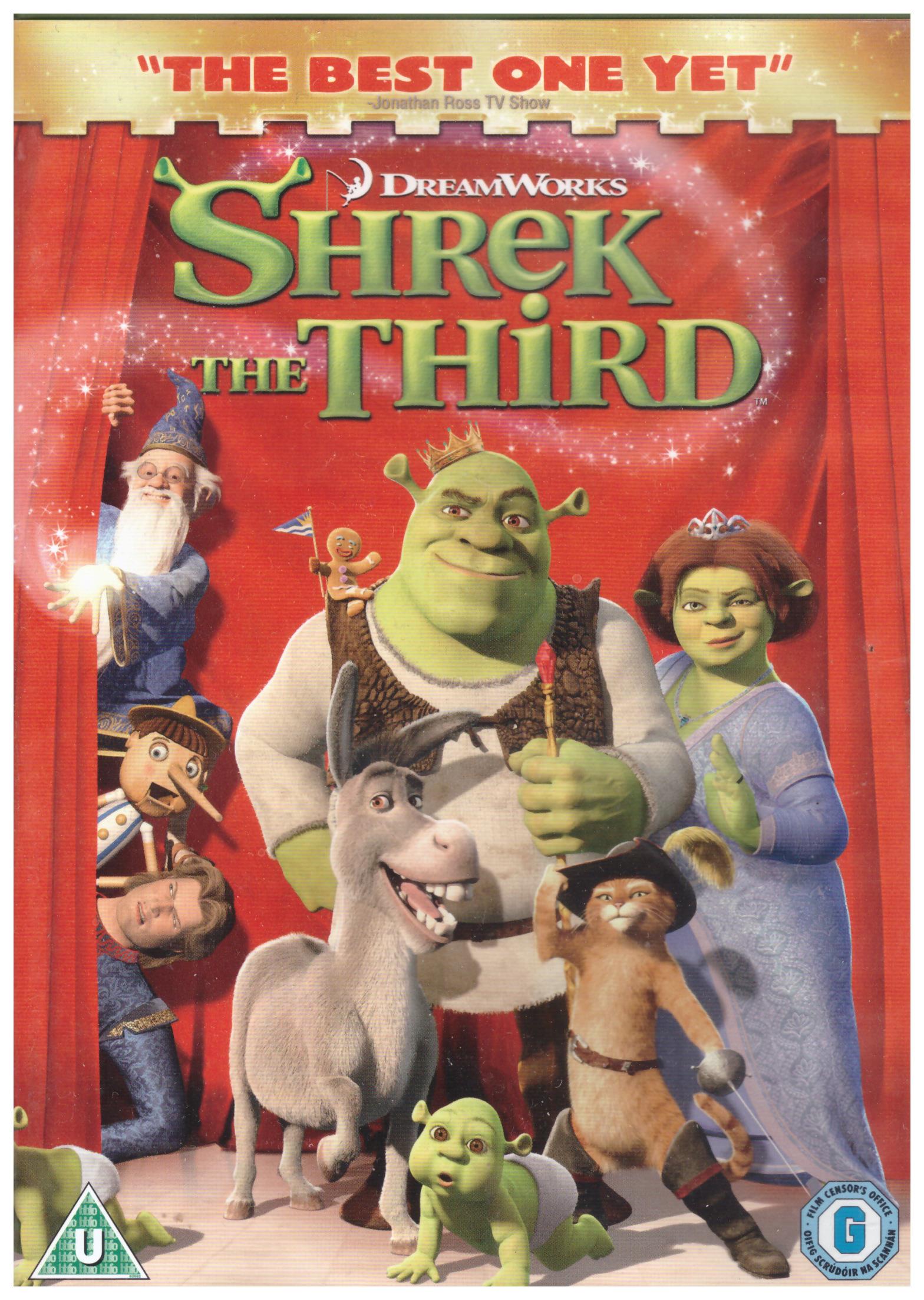 Shrek The Third from Dreamworks Home Entertainment on DVD (DSA 1338)