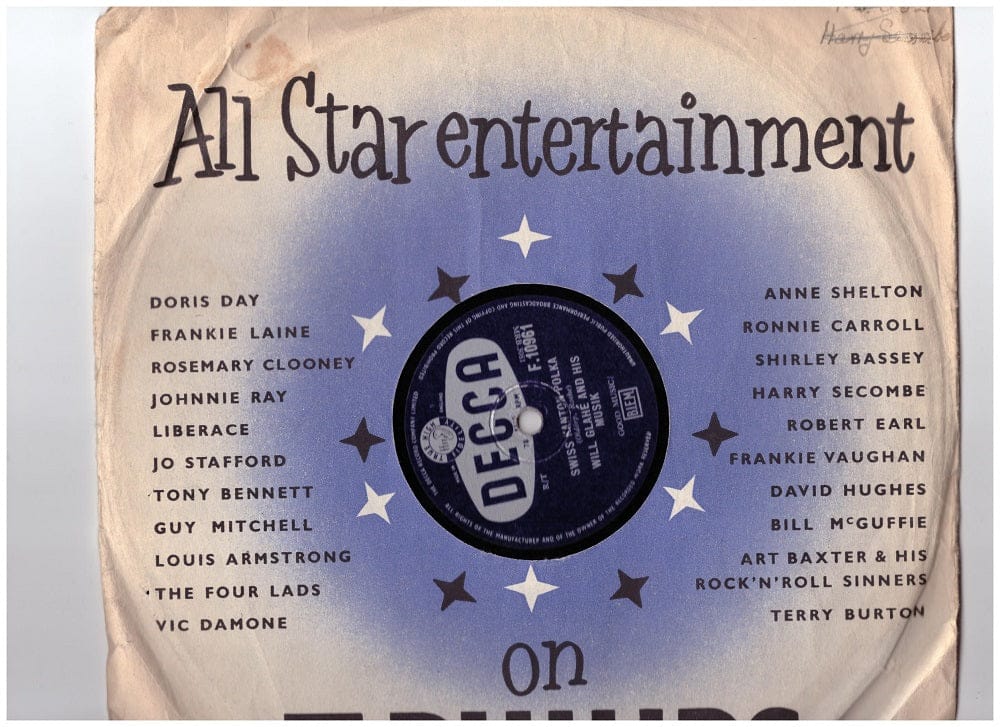 10" 78RPM Swiss Kanton Polka/Liechtensteiner Polka by Will Glahe And His Musik from Decca