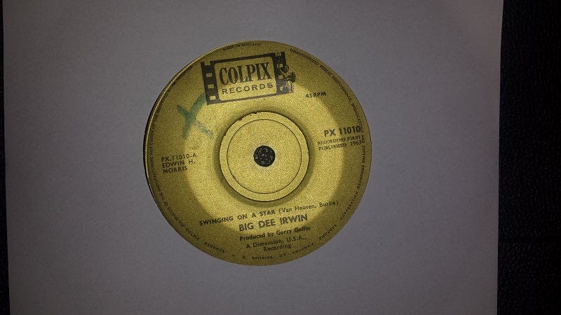 7" 45RPM Swinging On A Star/Another Night With The Boys by Big Dee Irwin from Colpix Records