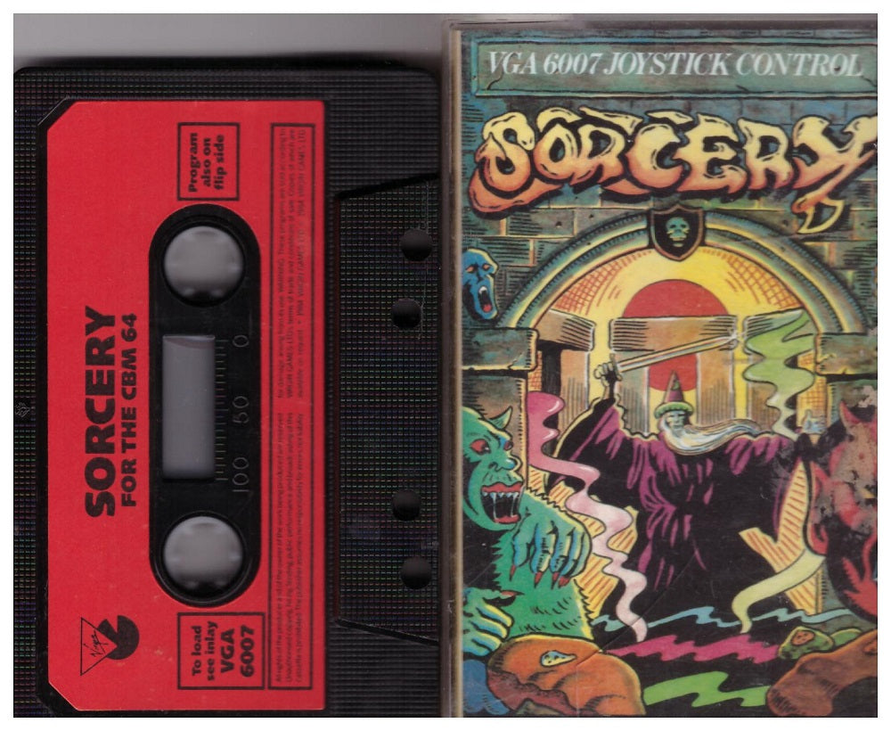 Sorcery for Commodore 64 from Virgin Games (VGA 6007)