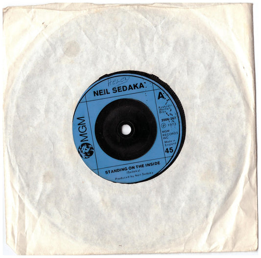 Neil Sedaka Standing On The Inside 7-inch vinyl record from MGM