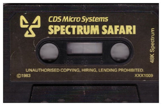 Spectrum Safari game for ZX Spectrum, ZX Spectrum jungle adventure game, Spectrum Safari cassette for ZX Spectrum