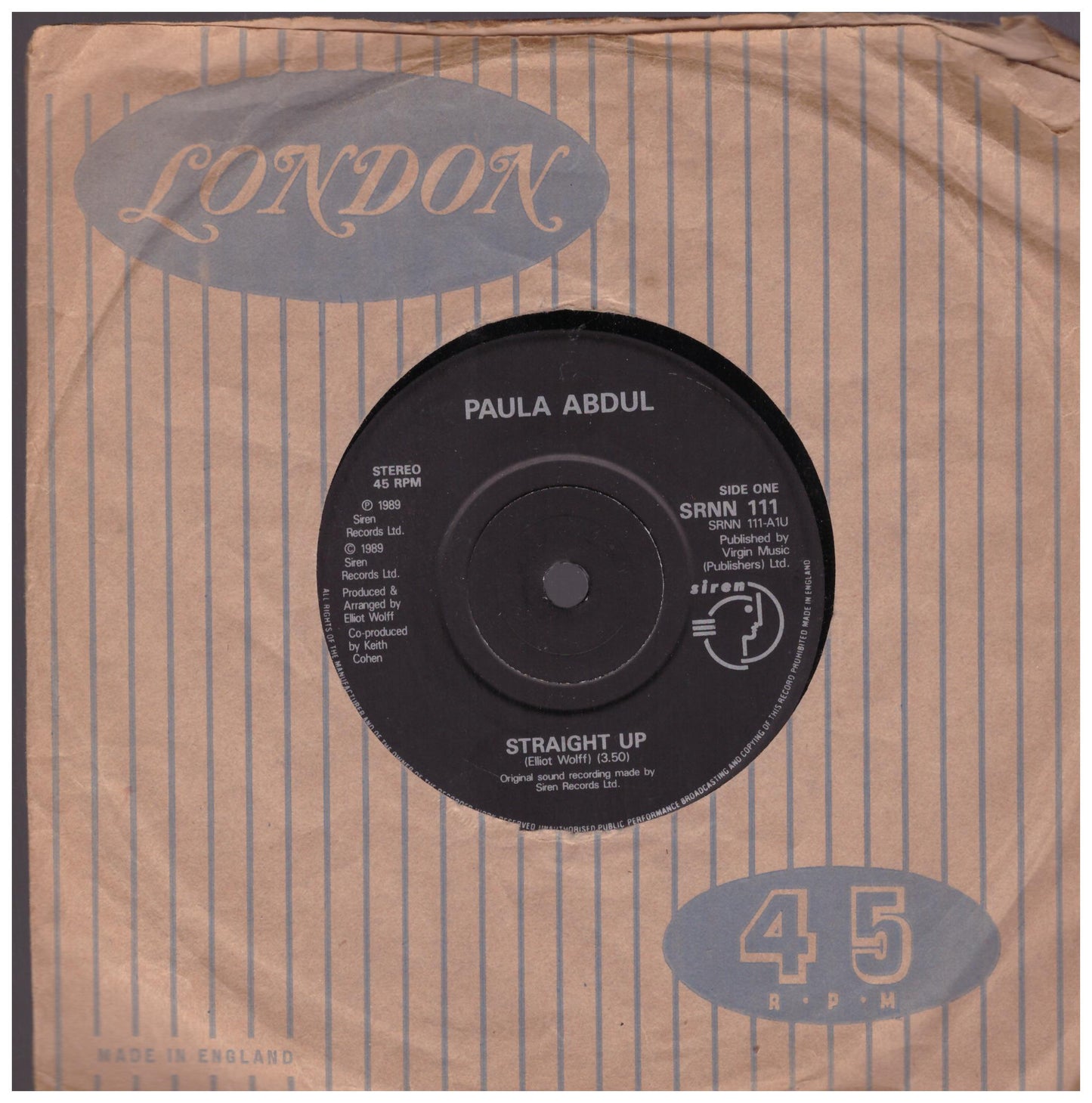 Straight Up by Paula Abdul from Siren (SRNN 111)