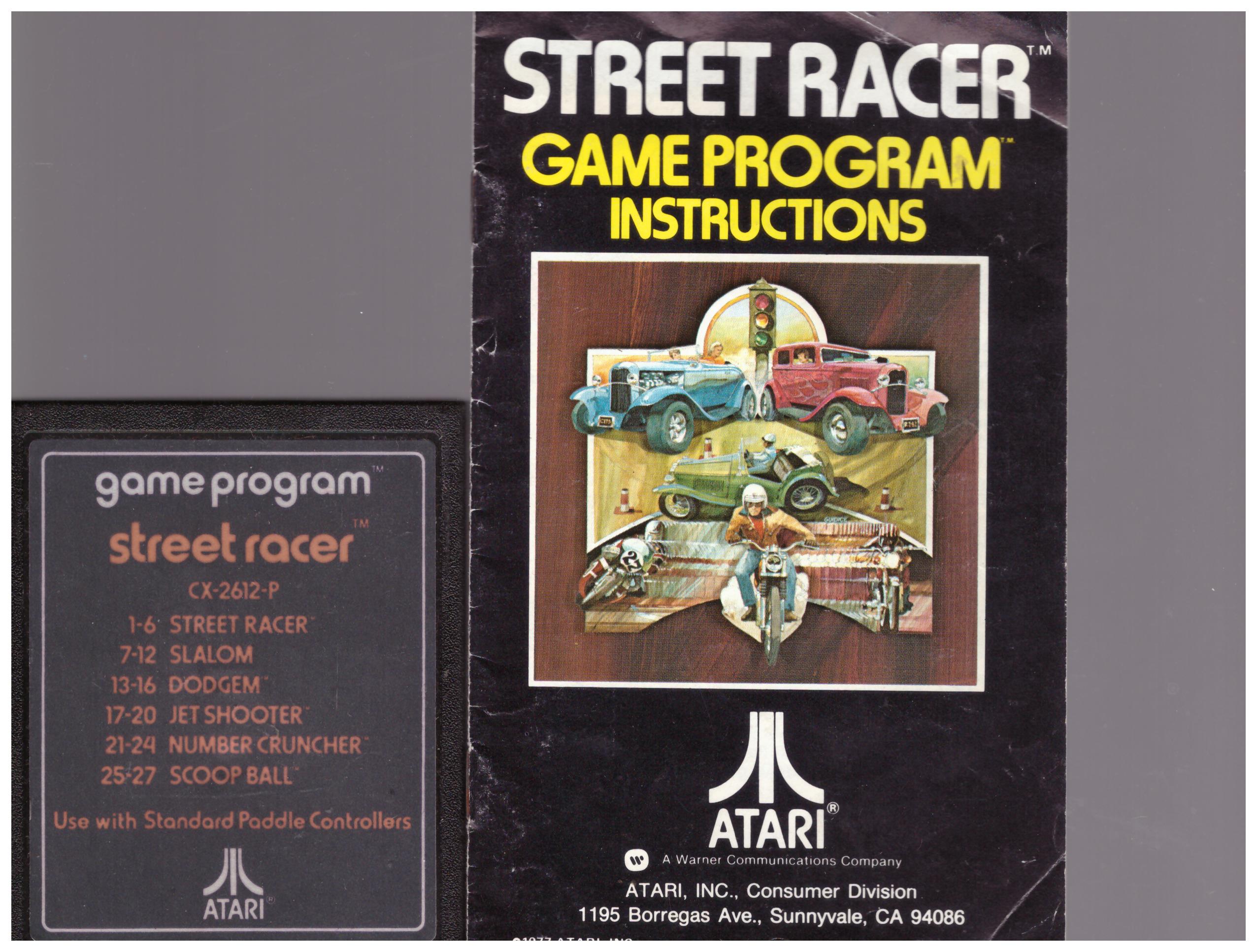 Street Racer for Atari 2600/VCS from Atari (CX-2612-P) – Retro Games ...