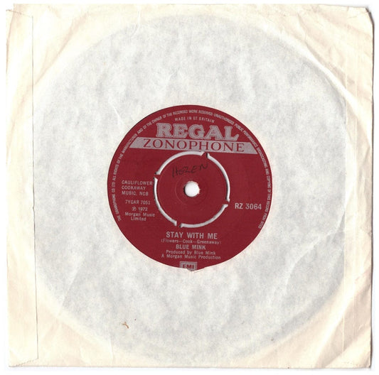 7" 45RPM Stay With Me/We'll Be There by Blue Mink from Regal Zonophone-1