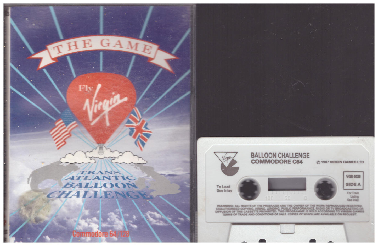 Trans-Atlantic Balloon Challenge for Commodore 64 from Virgin Games (VGB 6026)