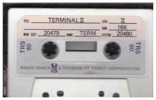 Terminal II software for Tandy TRS-80 from Tandy Corporation