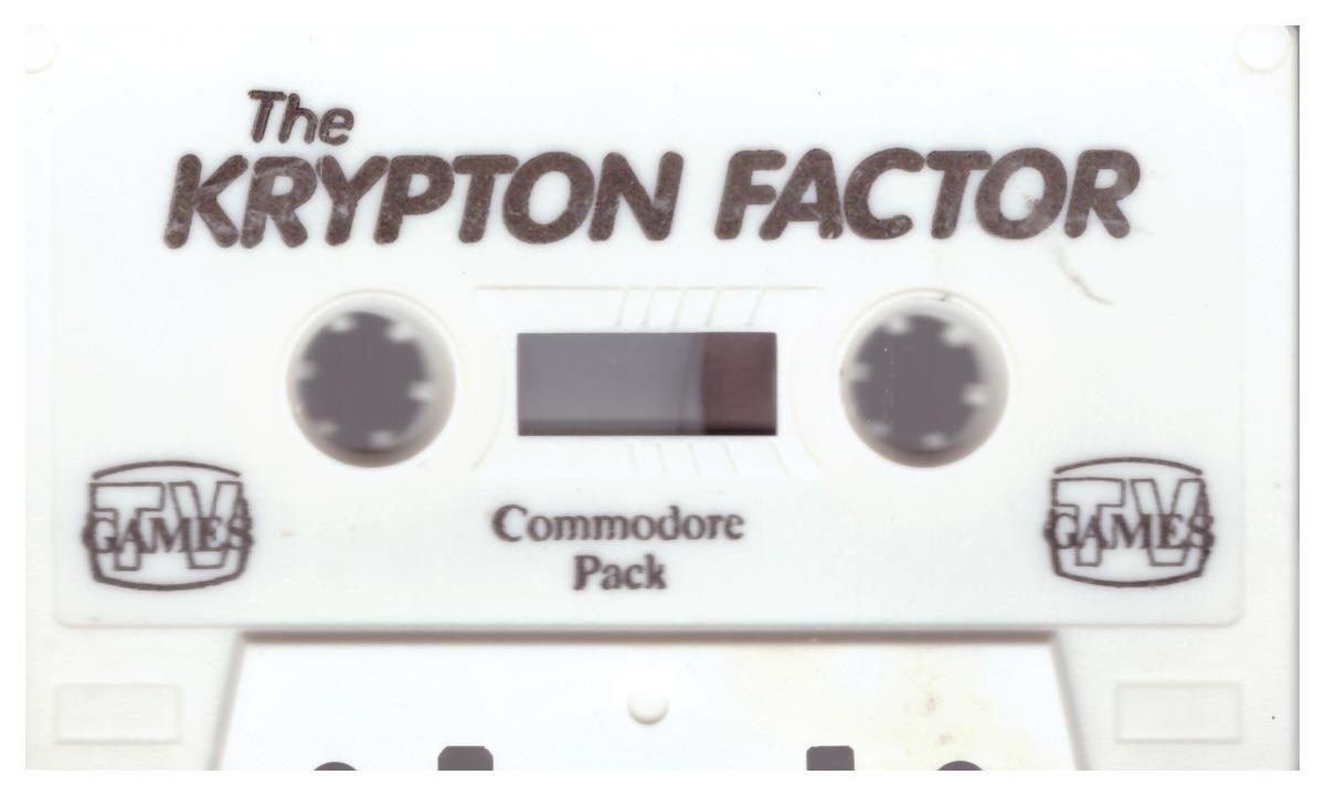 The Krypton Factor Tape Only for Commodore 64 from TV Games