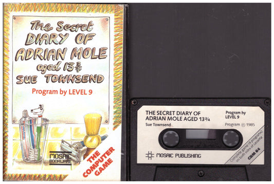 The Secret Of Diary Of Adrian Mole Aged 13 3/4 for Commodore 64 from Mosaic Bookware
