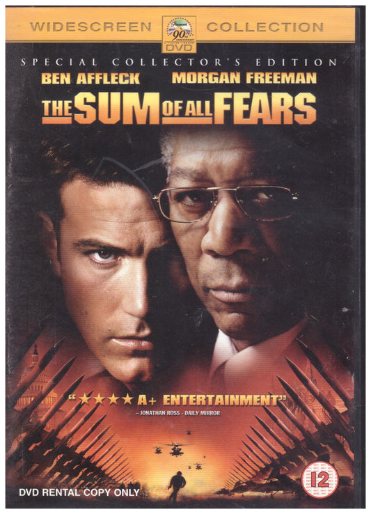 Classic 2002 Tom Clancy thriller – The Sum Of All Fears DVD