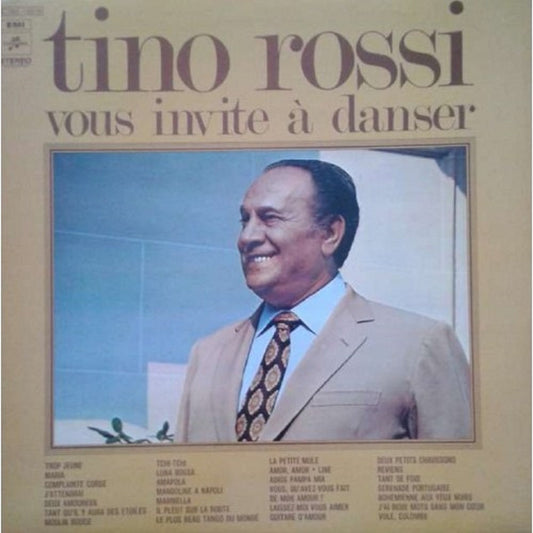 Tino Rossi Vous Invite à Danser vinyl, Columbia C 062-15618, vintage French chanson vinyl, Tino Rossi album