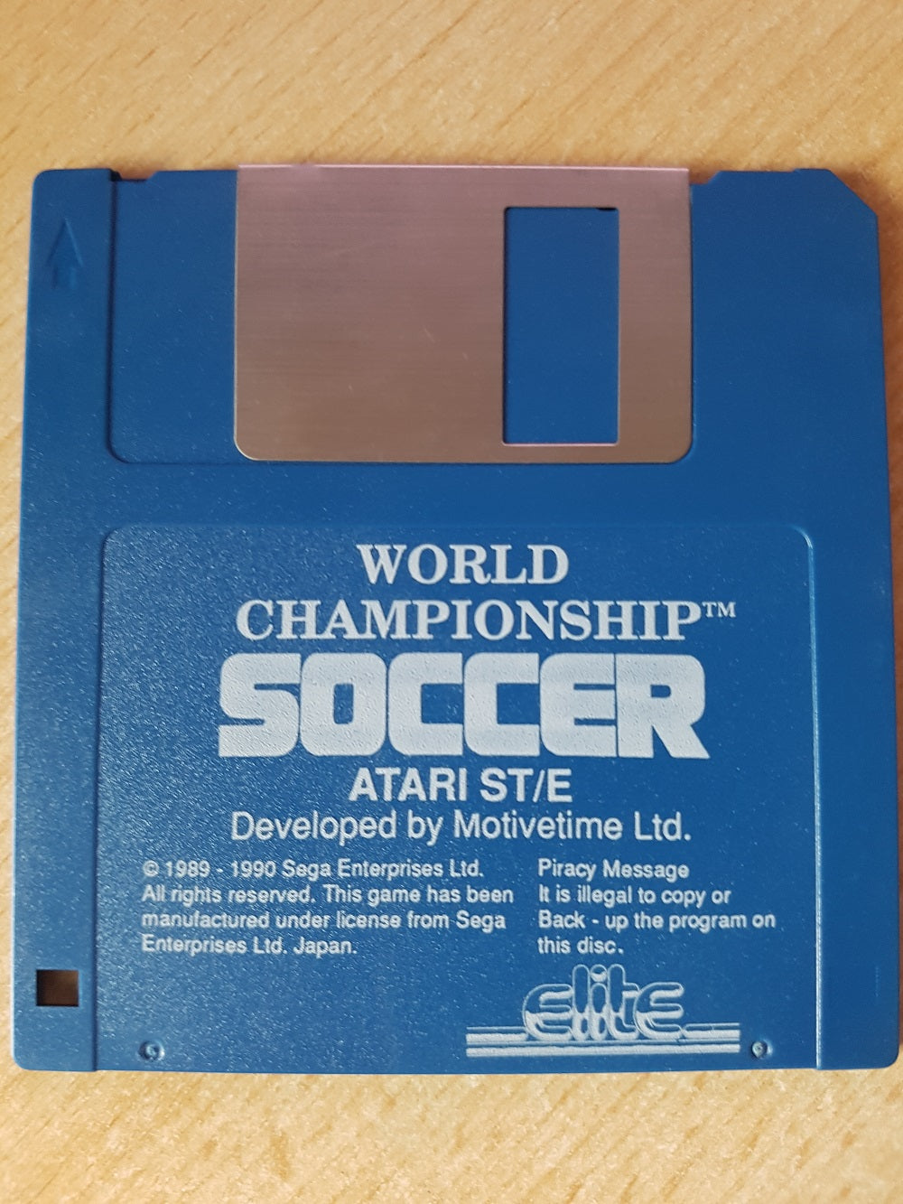 World Championship Soccer Disk Only for Atari ST/STE from Elite