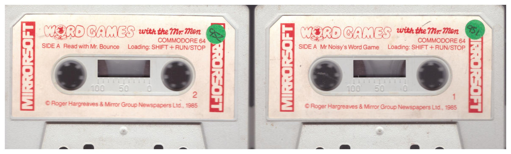 Word Games With The Mr. Men for Commodore 64 retro game from Mirrorsoft