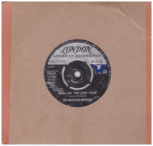 7" 45RPM You've Lost That Lovin' Feelin'/There's A Woman by The Righteous Brothers from London American Recordings (HL-U.9943)