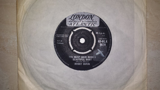 7" 45RPM You Must Have Been A Beautiful Baby/Sorrow Tomorrow by Bobby Darin from London Atlantic