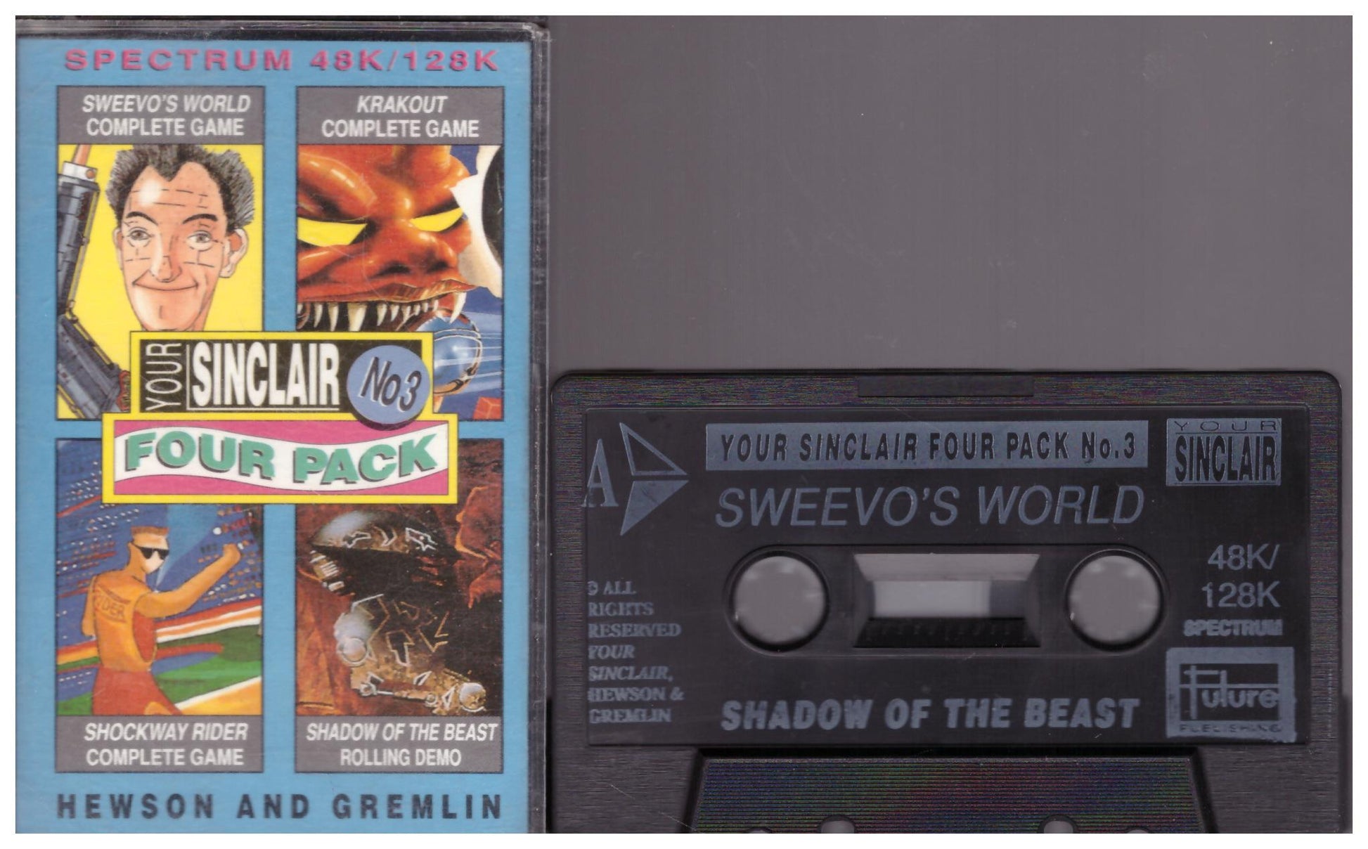 Your Sinclair Four Pack No. 3 covertape for ZX Spectrum