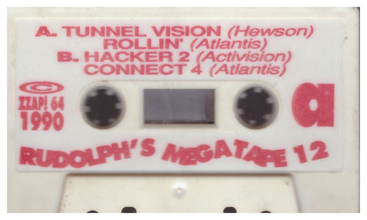 Zzap! Megatape 12 original cassette for Commodore 64 featuring classic early retro games