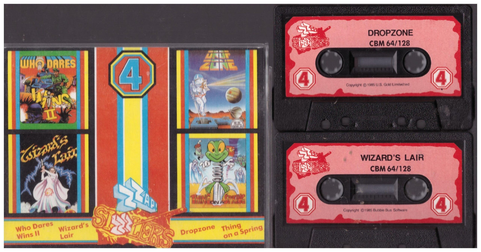 Zzap Sizzlers compilation by Gremlin Graphics for Commodore 64 featuring award-winning C64 games